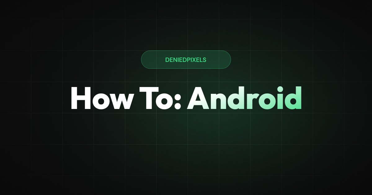 DeniedPixels extension installed and running on Android mobile browser