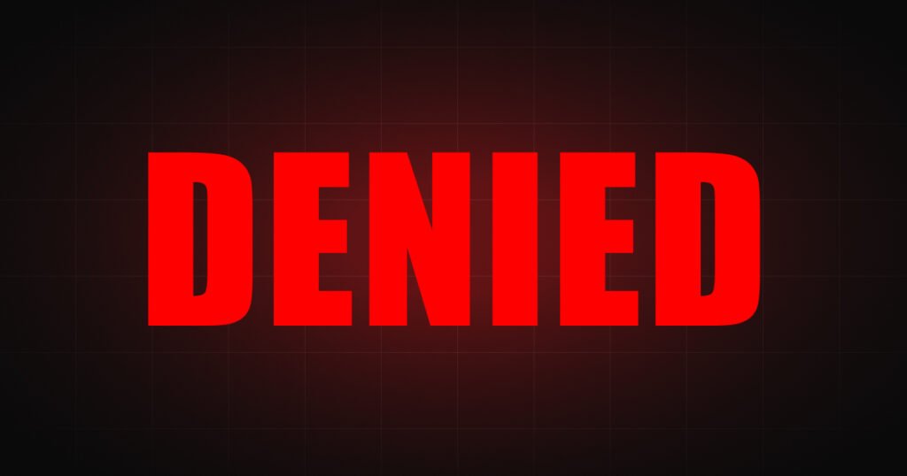 DeniedPixels site blocking feature showing red denied access screen when visiting a blocked website