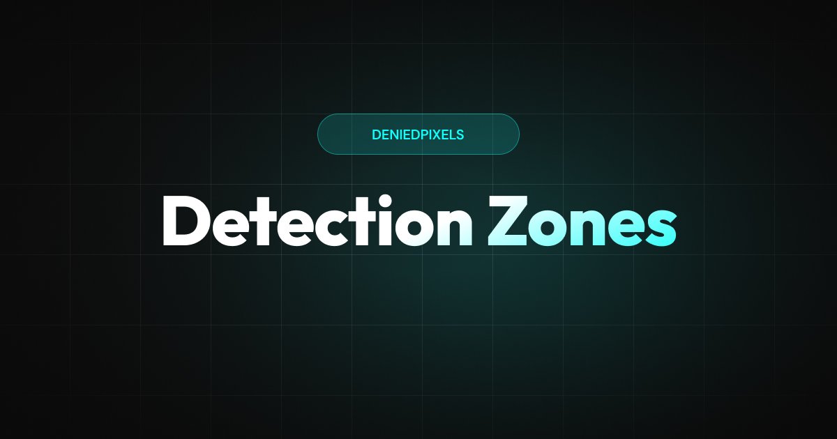 DeniedPixels extension detection zones settings showing toggleable body part categories and sensitivity slider