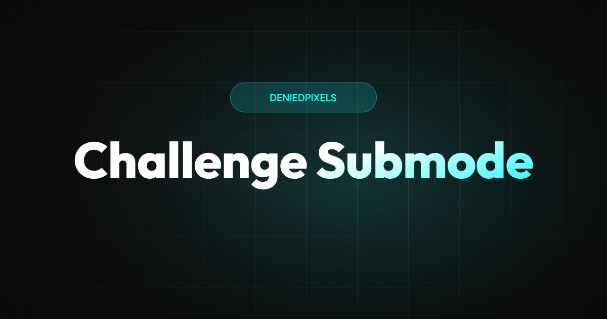 DeniedPixels Challenge mode settings showing number range configuration and access limit options