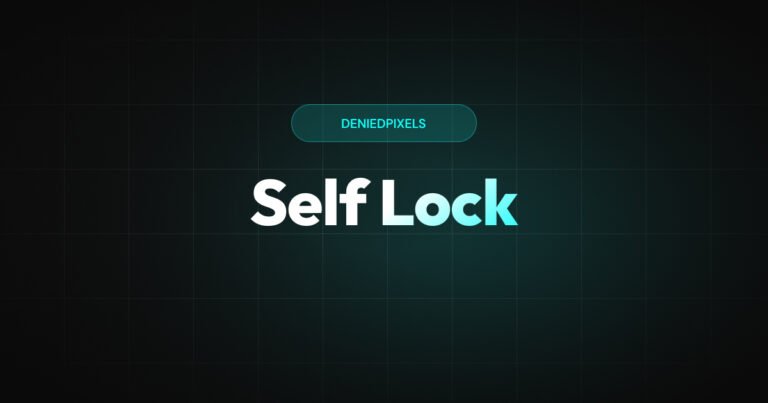 DeniedPixels Self Lock settings showing password, timer, and body part penalty configuration