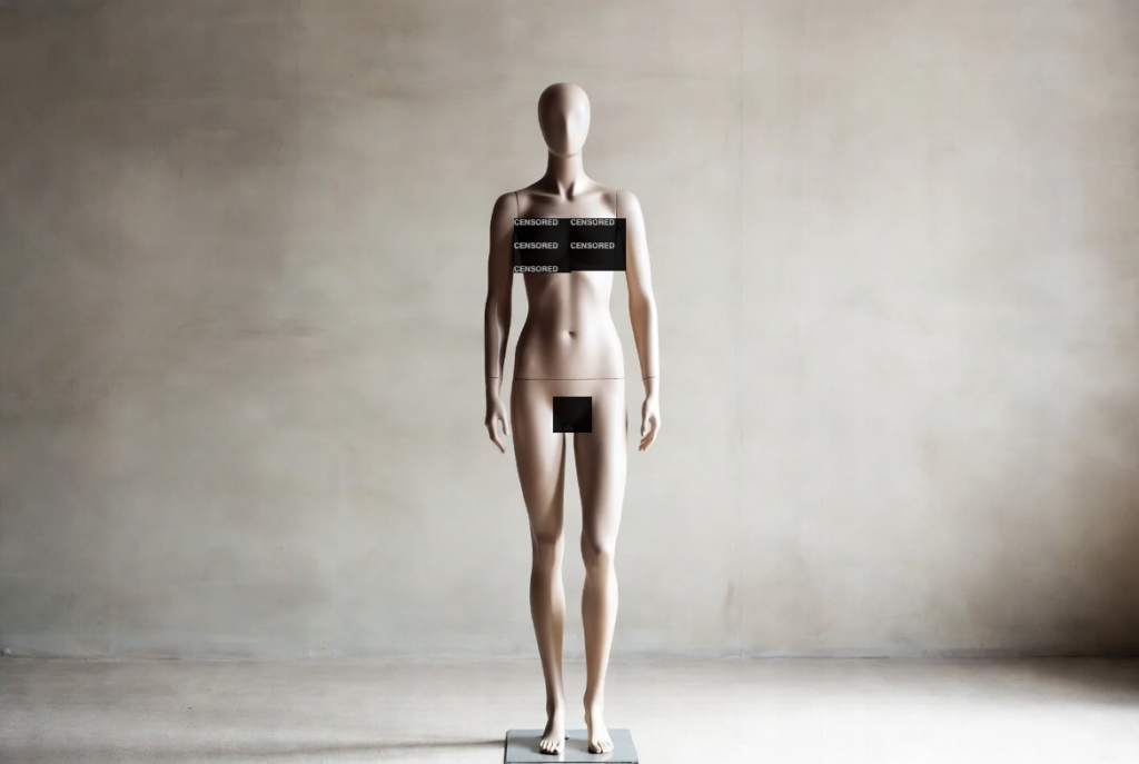 Word wall censoring style in DeniedPixels showing repeated text pattern